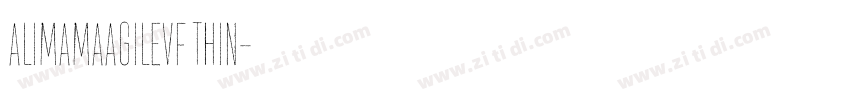AlimamaAgileVF Thin字体转换